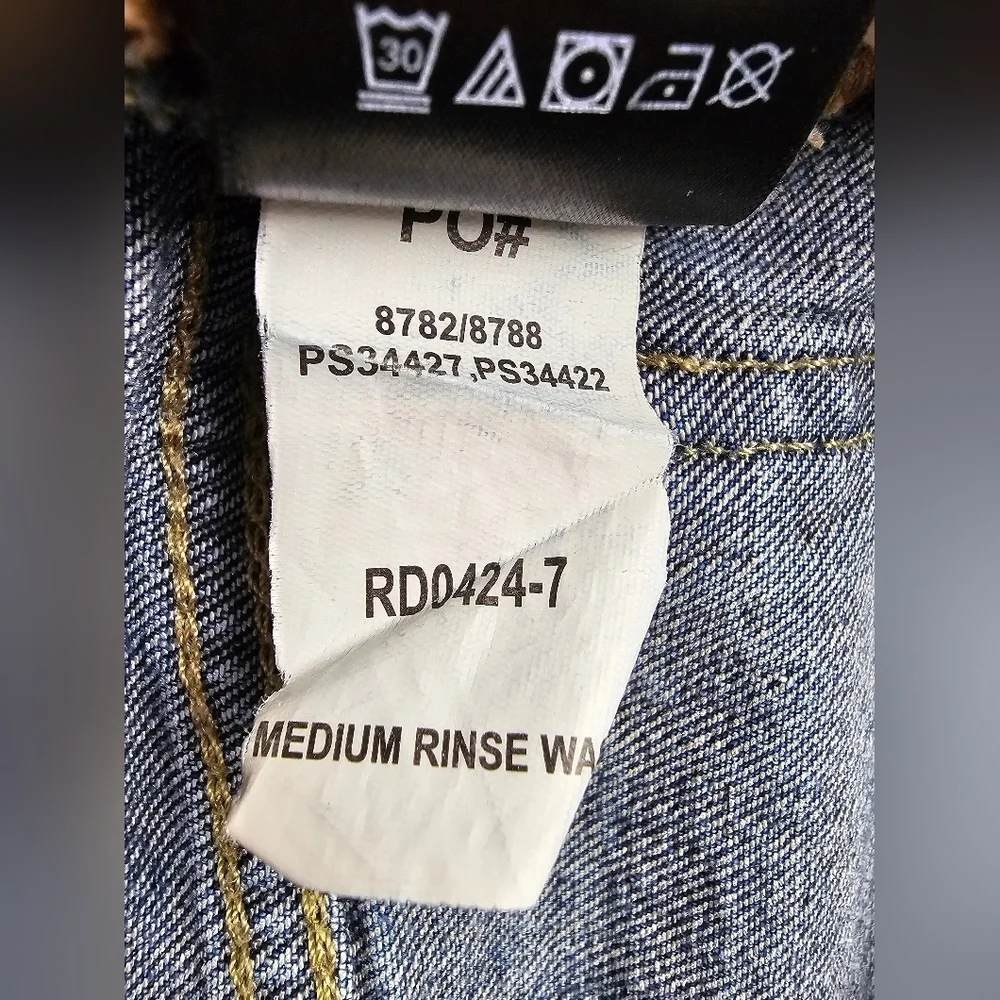 JOHNNY WAS Sancere Blue Straight Leg Jeans Medium Wash in the Size 33‎ - Picture 6 of 9